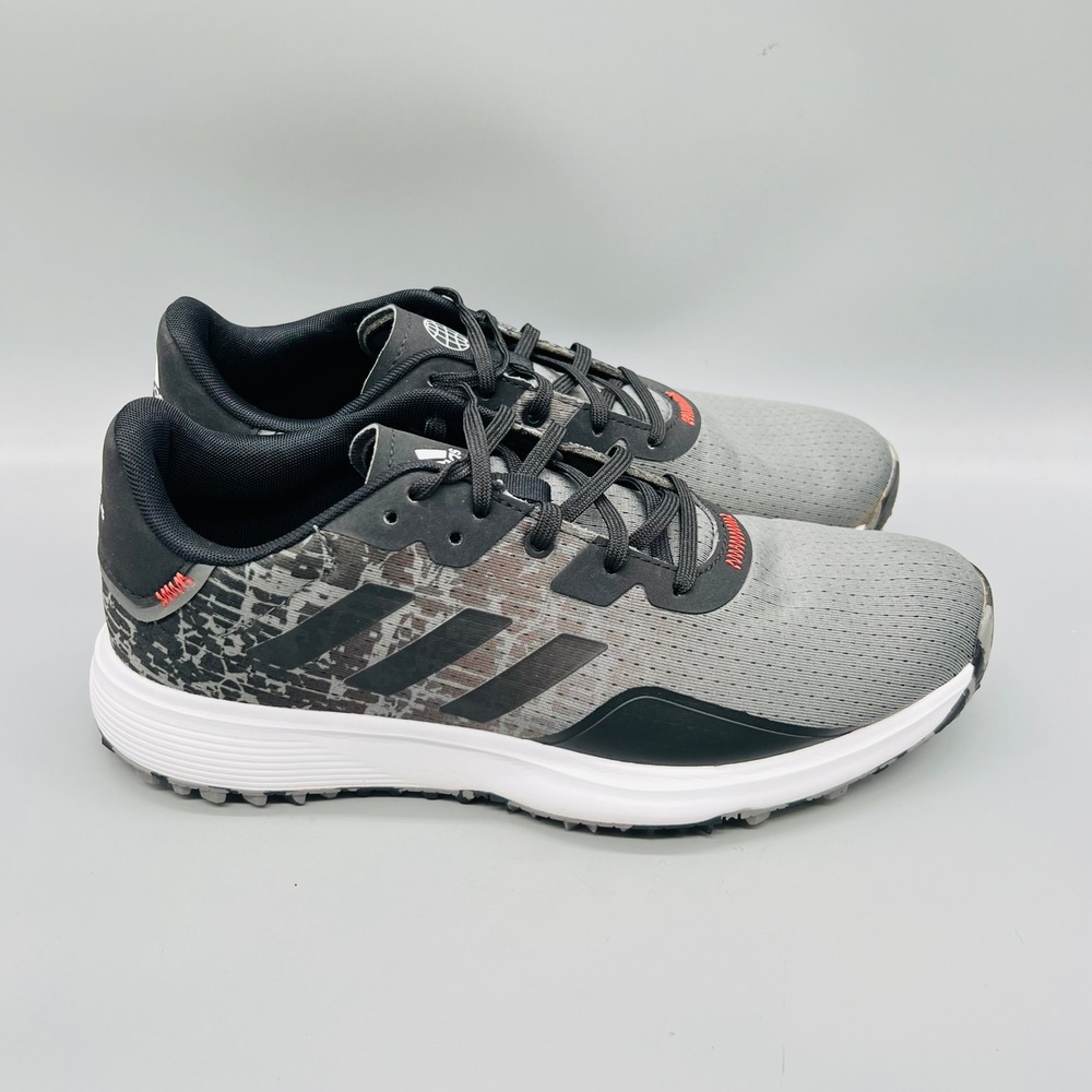Adidas Shoes Mens 9 Gray Black Golf Spikeless S2G Athletic Sneakers Comfort